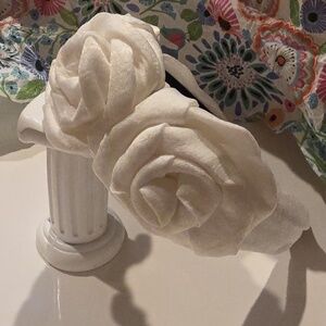 ANTHROPOLOGIE White Rose headband | NWOT